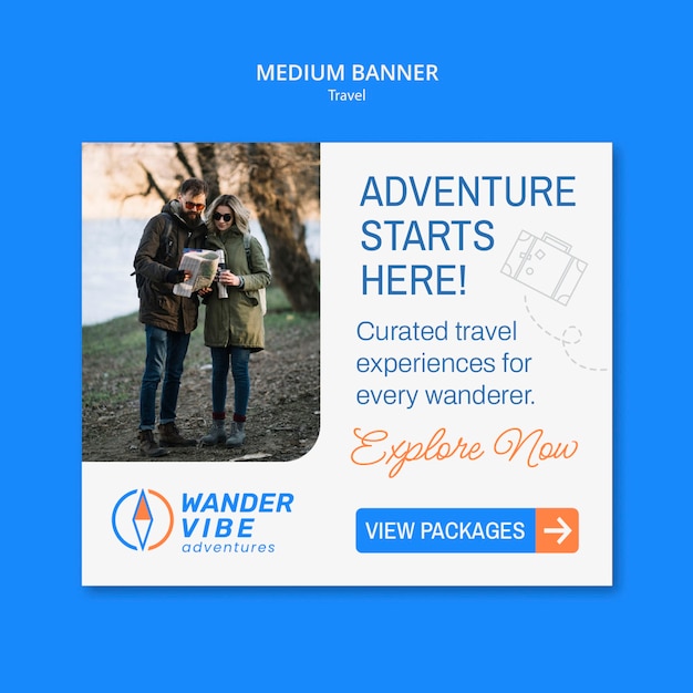 Modelo de aventura de viagem