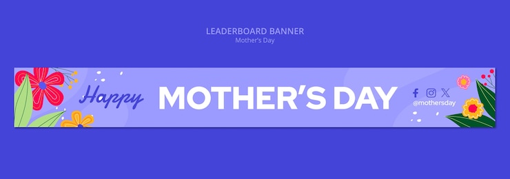 PSD grátis modelo de bandeira de celebração do dia da mãe