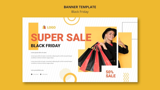 PSD grátis modelo de banner black friday