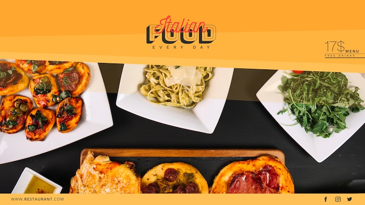 PSD grátis modelo de banner da web com conceito de comida italiana