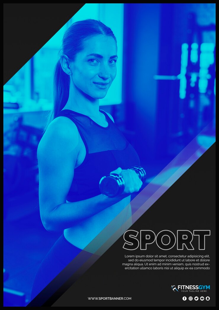 PSD grátis modelo de banner da web com o conceito de esportes