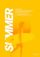 PSD grátis modelo de banner da web com o conceito de verão