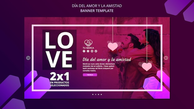 Modelo de banner de amor dia dos namorados