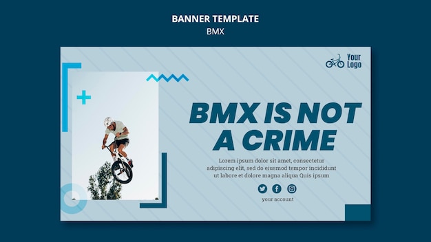 PSD grátis modelo de banner de anúncio de loja bmx