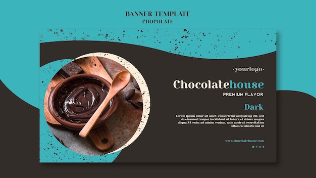 PSD grátis modelo de banner de casa de chocolate
