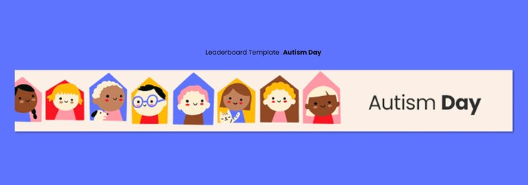 PSD grátis modelo de banner de celebração do dia do autismo