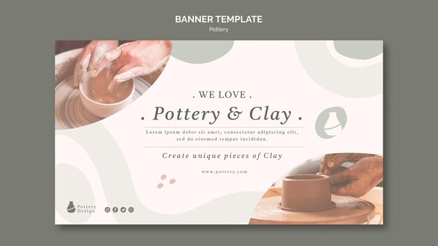 Modelo de banner de cerâmica