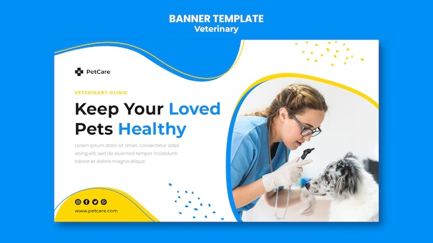 Modelo de banner de clínica veterinária