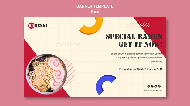 Modelo de banner de comida