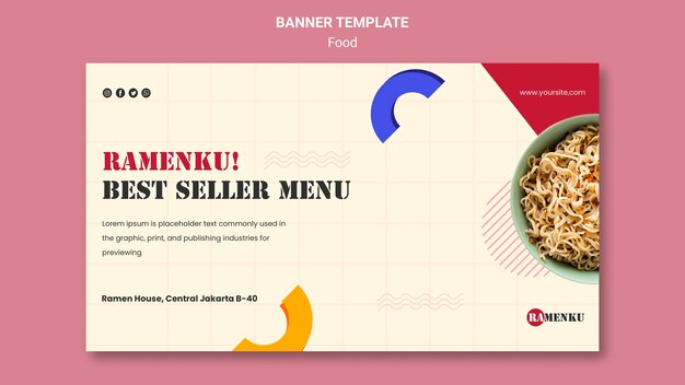Modelo de banner de comida