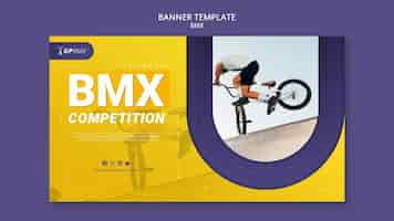 PSD grátis modelo de banner de conceito bmx