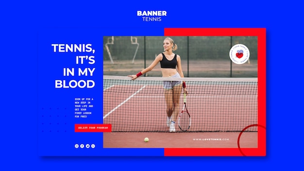 Modelo de banner de conceito de tênis