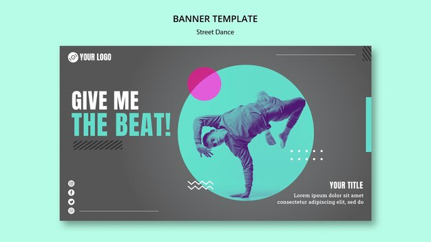Modelo de banner de dança de rua