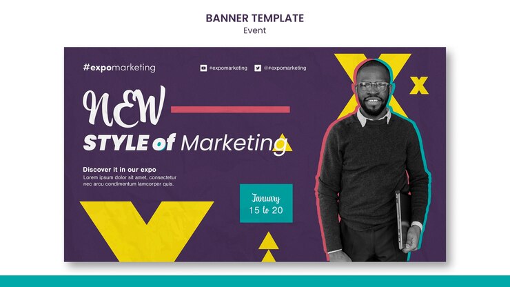 PSD grátis modelo de banner de design de evento