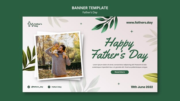 Modelo de banner de design do dia dos pais