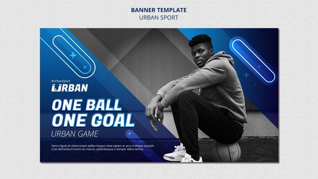 Modelo de banner de esporte urbano