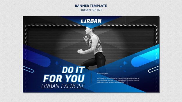 Modelo de banner de esporte urbano