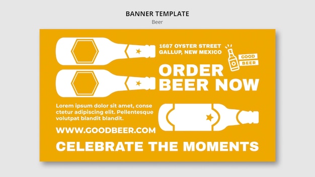 Modelo de banner de festa de cerveja