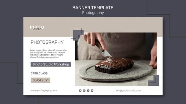 Modelo de banner de fotografia