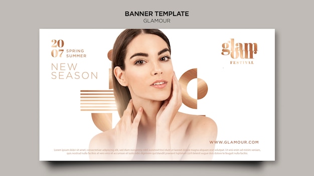 Modelo de banner de glamour moderno