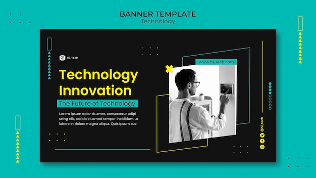 Modelo de banner de inovação digital