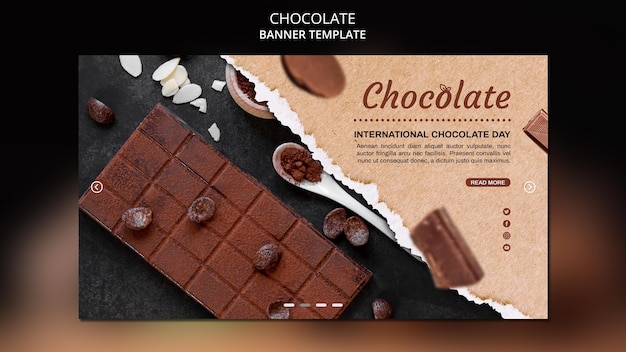 Modelo de banner de loja de chocolates