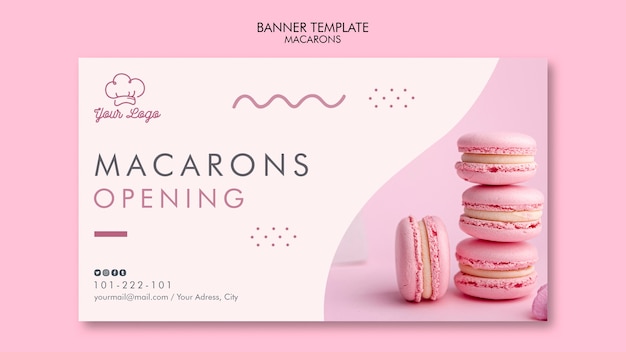 PSD grátis modelo de banner de macarons