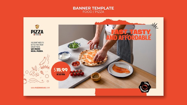 PSD grátis modelo de banner de pizzaria