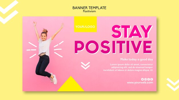 Modelo de banner de positivismo