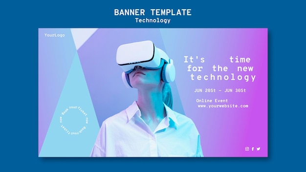 Modelo de banner de realidade virtual