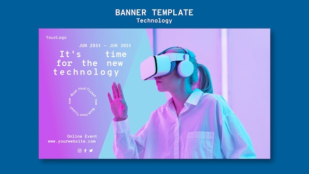 Modelo de banner de realidade virtual