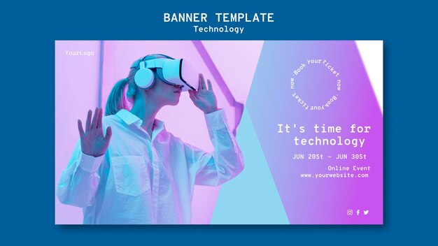 Modelo de banner de realidade virtual