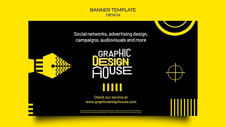 PSD grátis modelo de banner de serviços de design gráfico