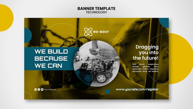 Modelo de banner de tecnologia