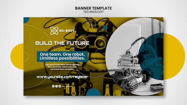 Modelo de banner de tecnologia