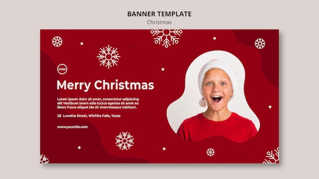 Modelo de banner de venda de Natal
