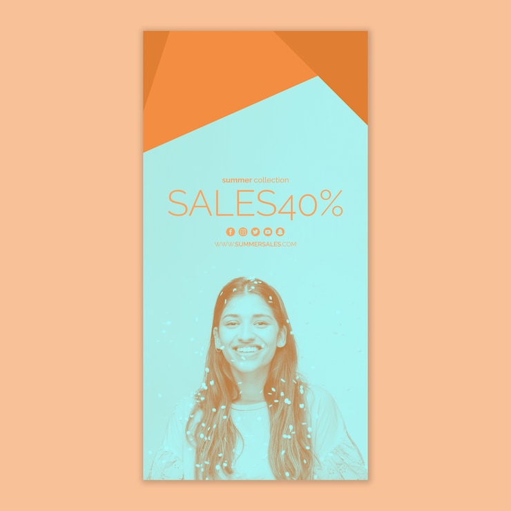 PSD grátis modelo de banner de vendas com imagem