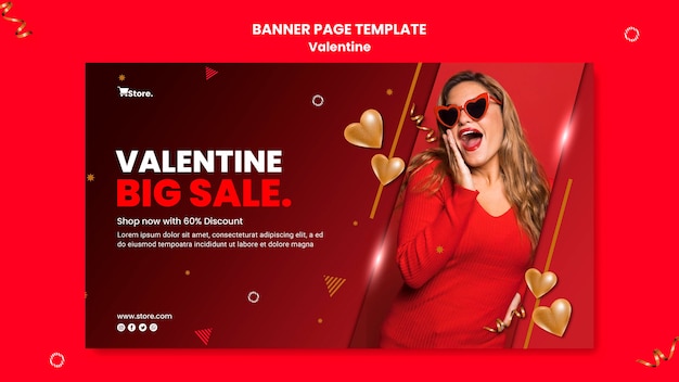 Modelo de banner de vendas do dia dos namorados