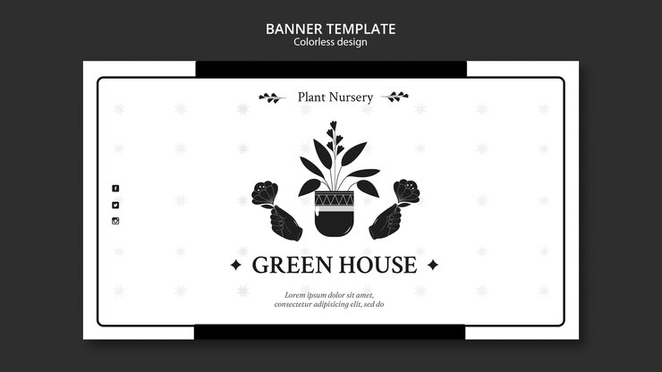 PSD grátis modelo de banner de viveiro de plantas