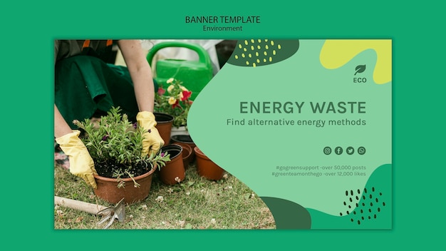 Modelo de banner do conceito de ambiente