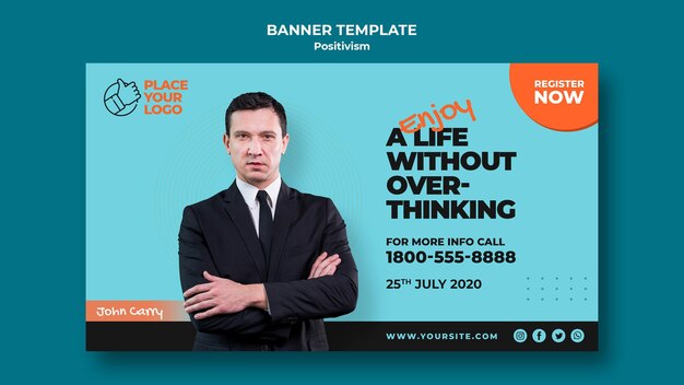 Modelo de banner do conceito de positivismo