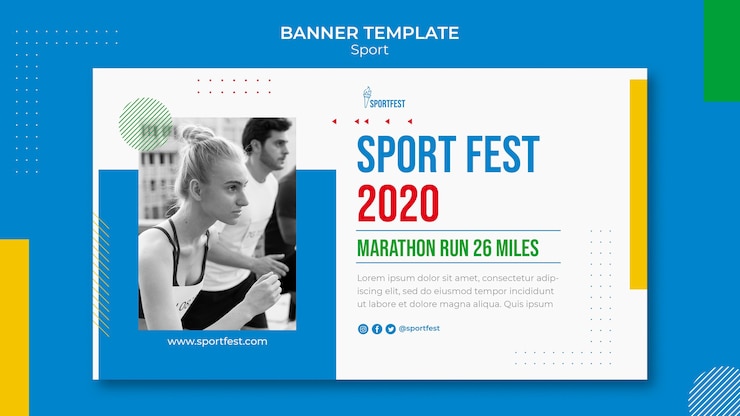 PSD grátis modelo de banner do festival de esporte