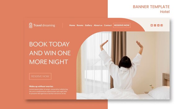 Modelo de banner do hotel