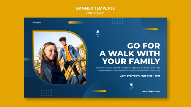 Modelo de banner do parque da cidade