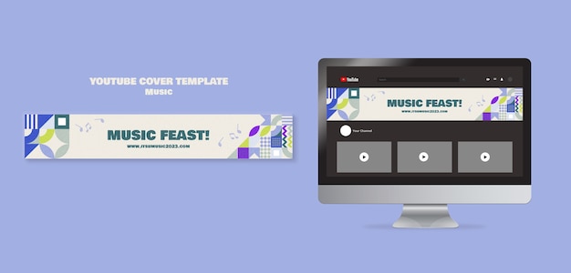 Modelo de banner do youtube para show de música
