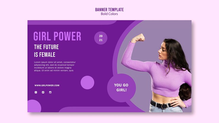 PSD grátis modelo de banner feminino