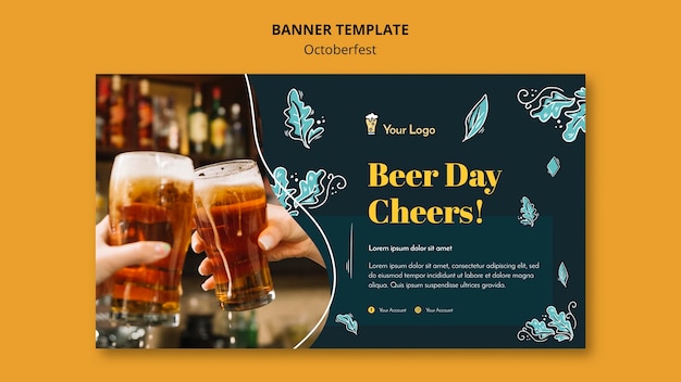 Modelo de banner festival Oktoberfest