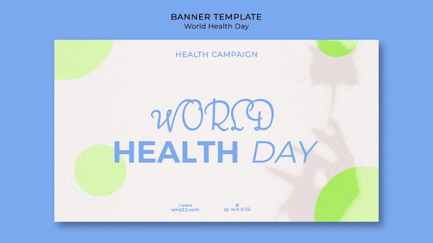 PSD grátis modelo de banner horizontal para o dia mundial da saúde