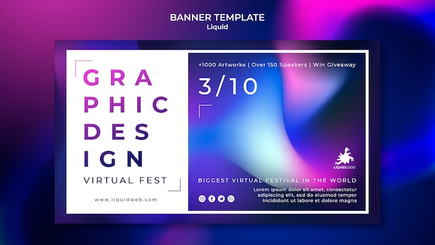 Modelo de banner líquido