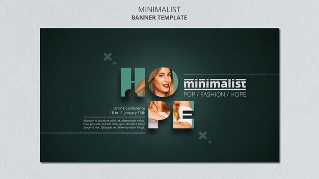 Modelo de banner minimalista criativo